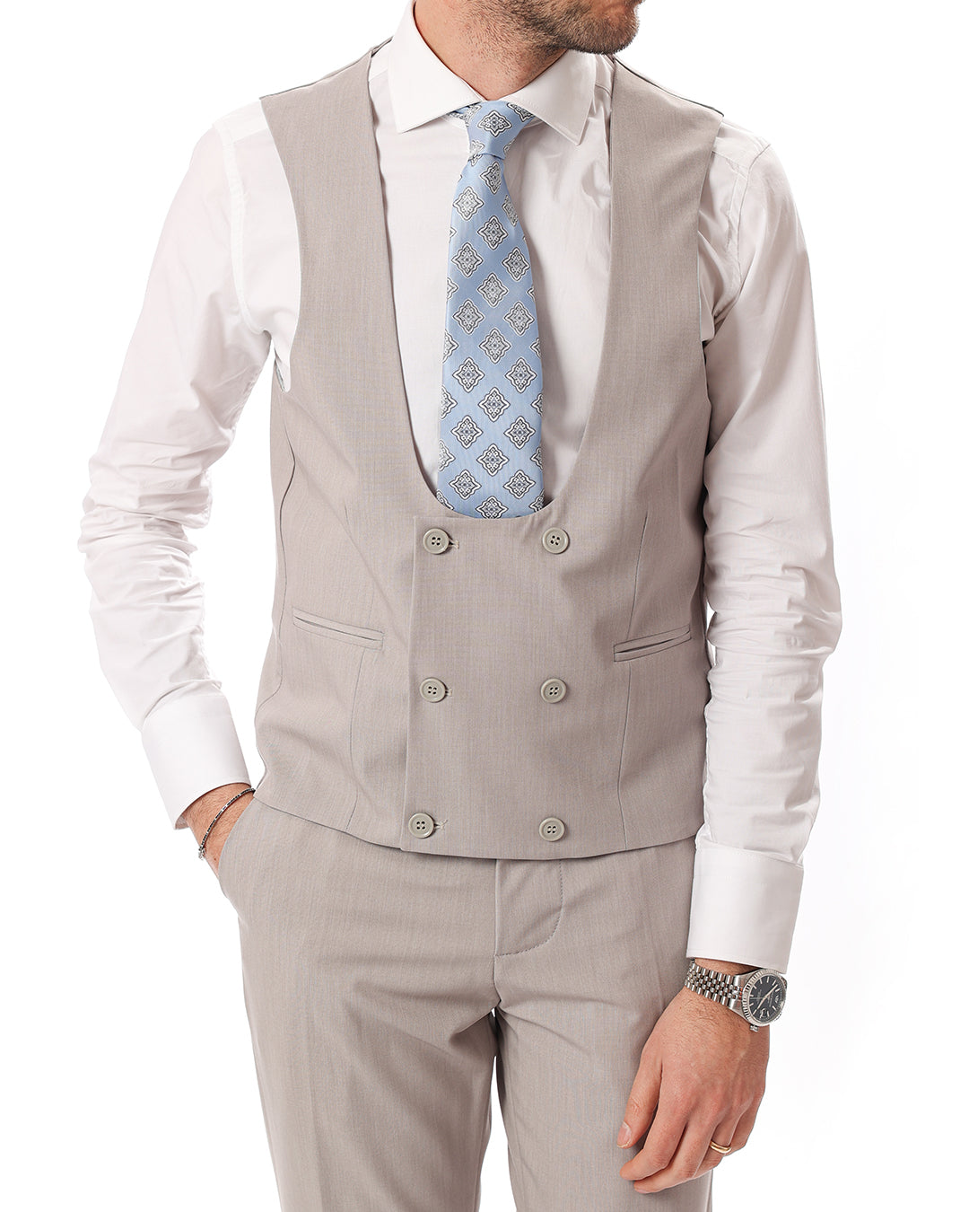 Monopetto grigio perla