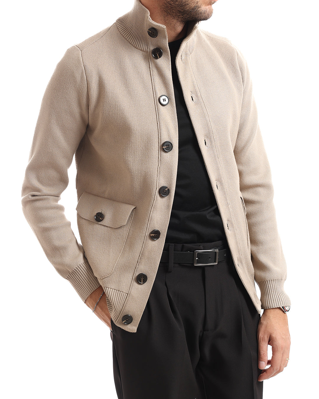 Cardigan giacca lupetto
