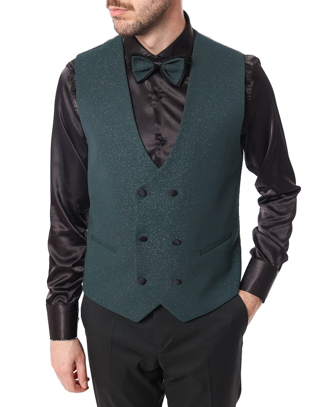 Abito smoking Glitter verde
