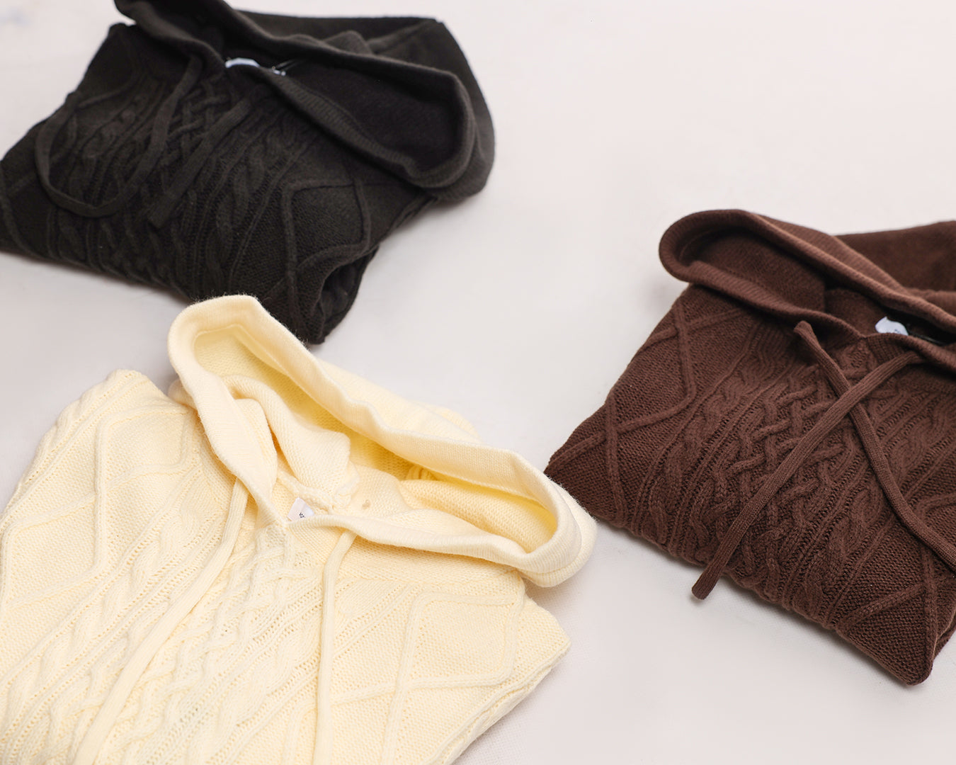 Felpa cappuccio in maglia