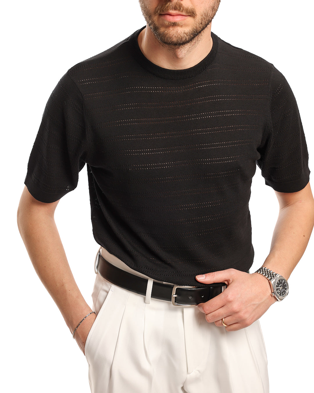 Maglia in filo microforato