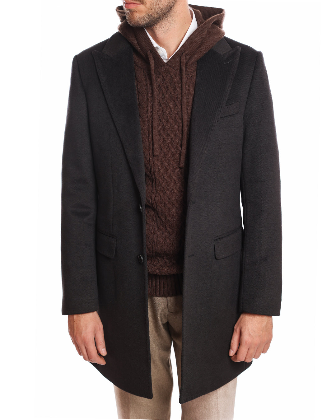 Cappotto monopetto due bottoni