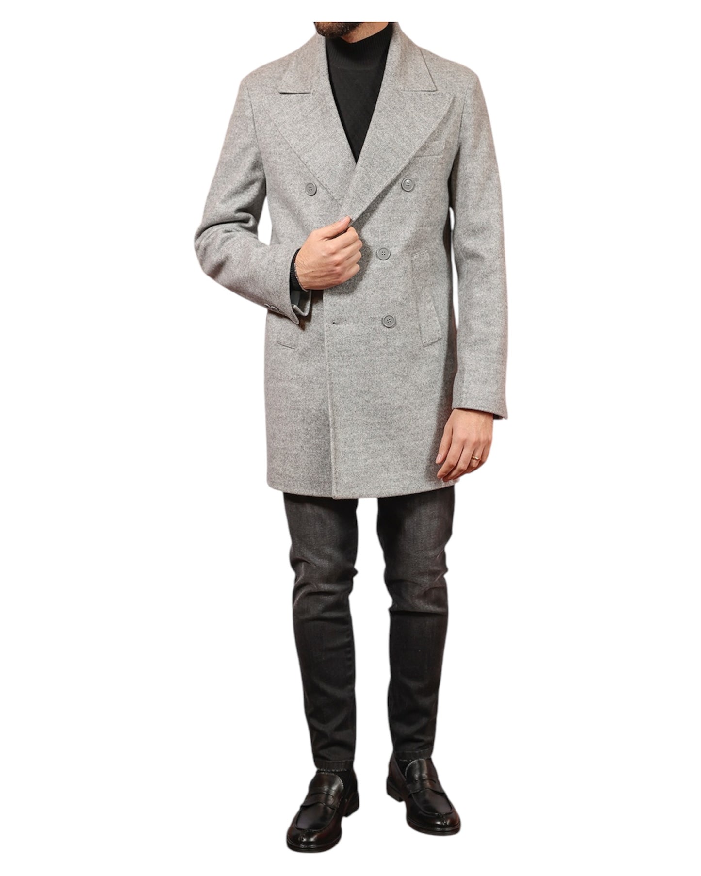 Cappotto doppio petto grigio