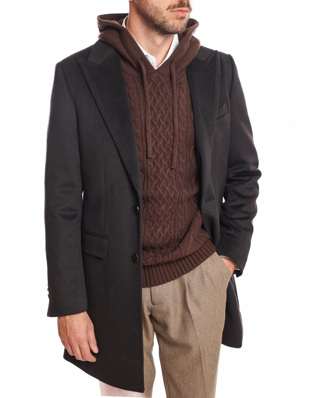 Cappotto monopetto due bottoni