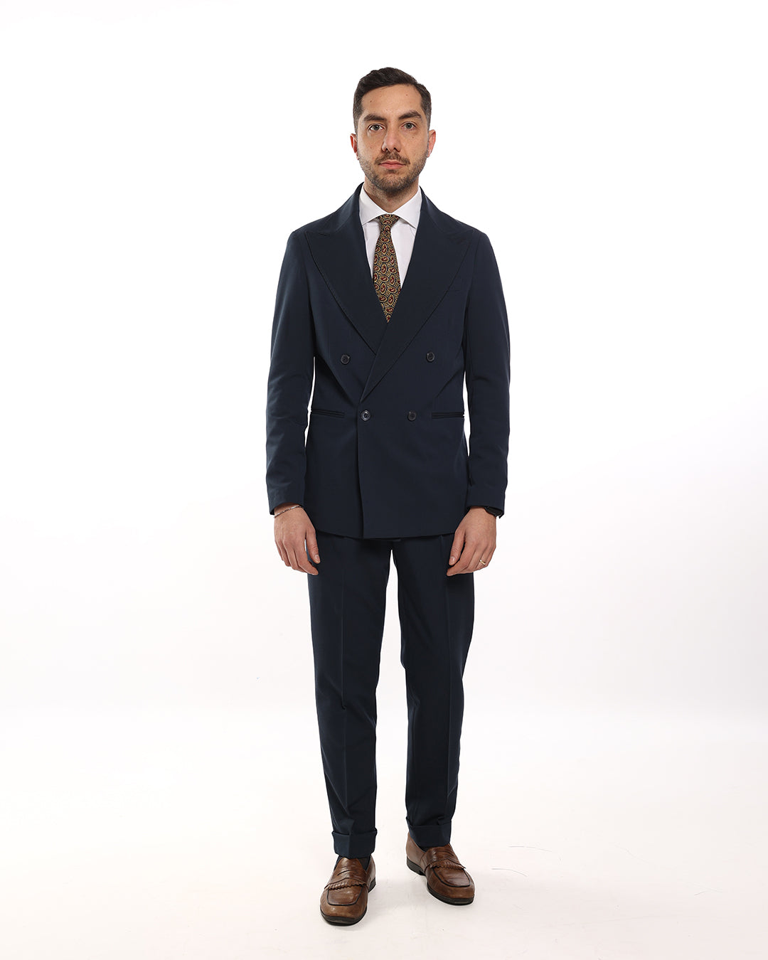 Abito doppio petto monaco blu navy