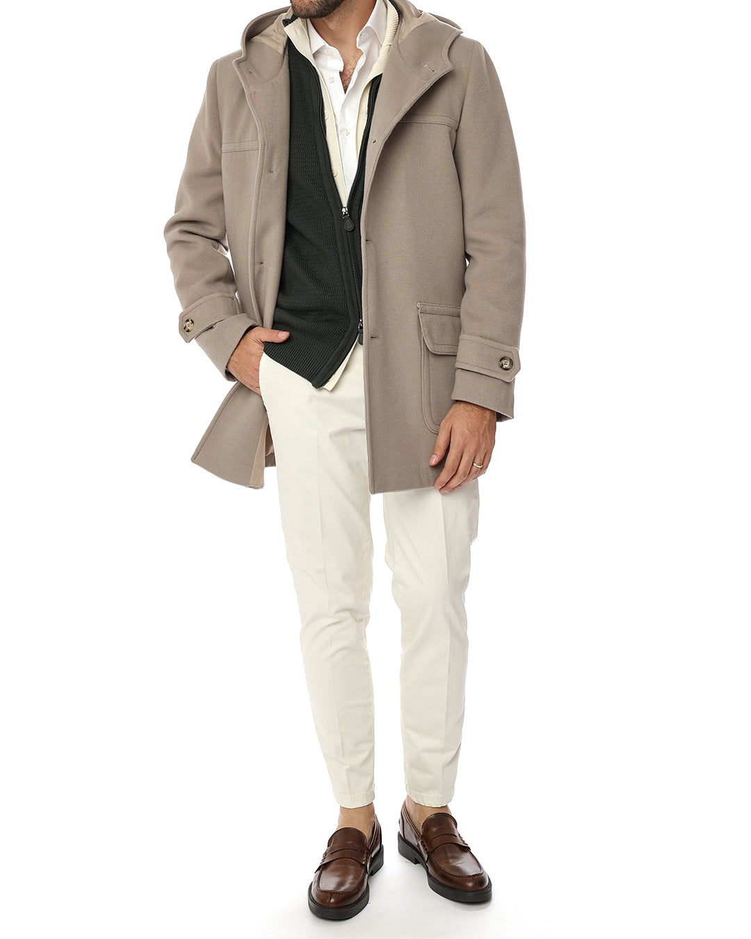 Cardigan full zip con bottoni