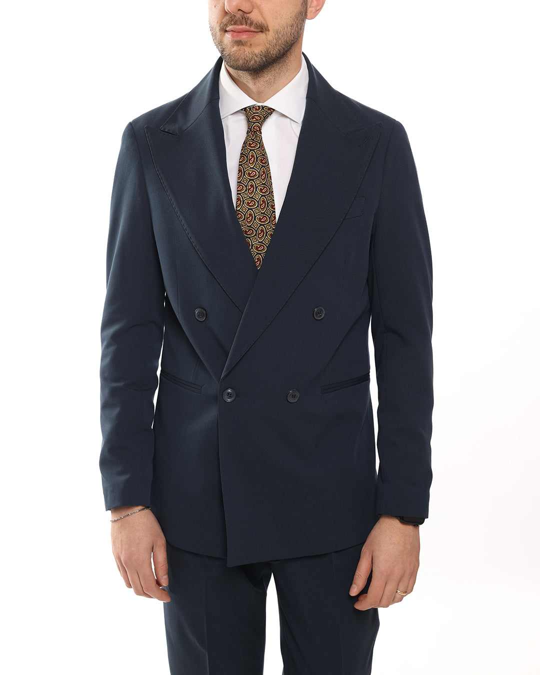 Abito doppio petto monaco blu navy