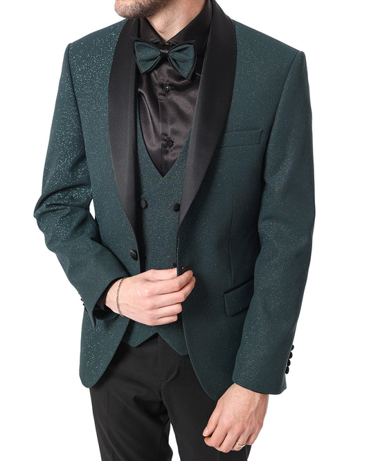 Abito smoking Glitter verde