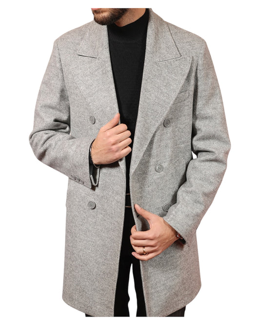 Cappotto doppio petto grigio