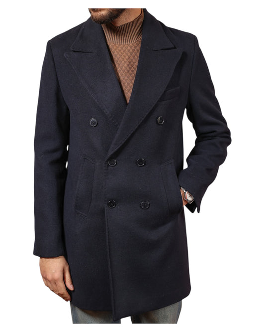 Cappotto doppio petto blu