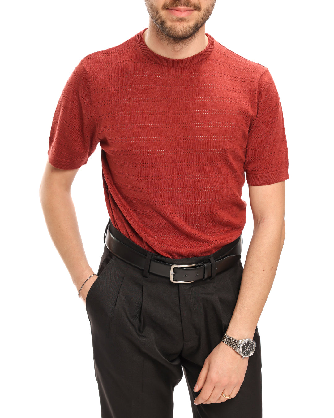 Maglia in filo microforato